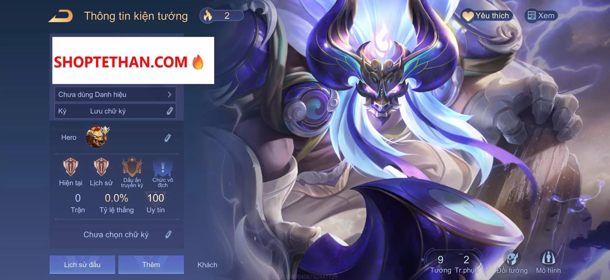 ACC REG: Toro tử lôi thần ngưu, sẳn tướng, free đổi tên, trắng thông tin